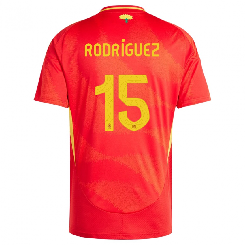 Homme Maillot Espagne Dani Rodriguez #15 Rouge Tenues Domicile 24-26 T-Shirt Suisse