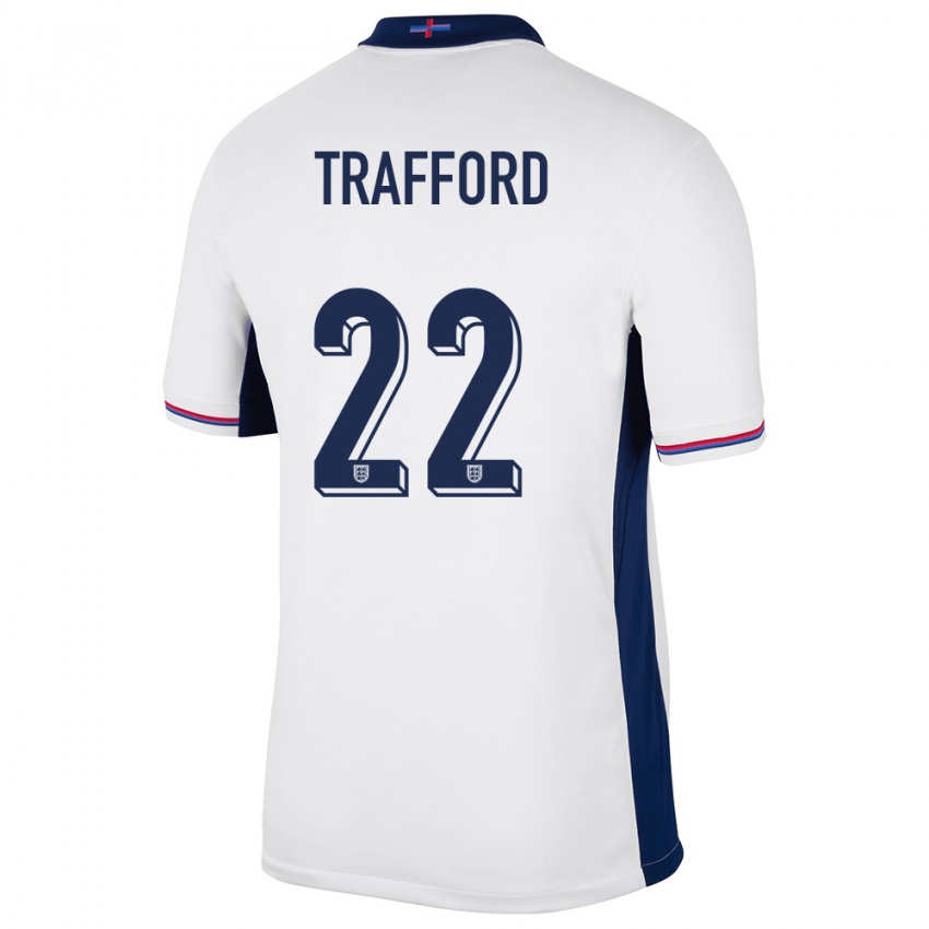 Homme Maillot Angleterre James Trafford #22 Blanc Tenues Domicile 24-26 T-Shirt Suisse