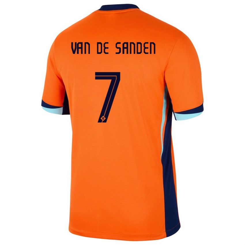 Herren Niederlande Shanice Van De Sanden #7 Orange Heimtrikot Trikot 24-26 T-Shirt Schweiz