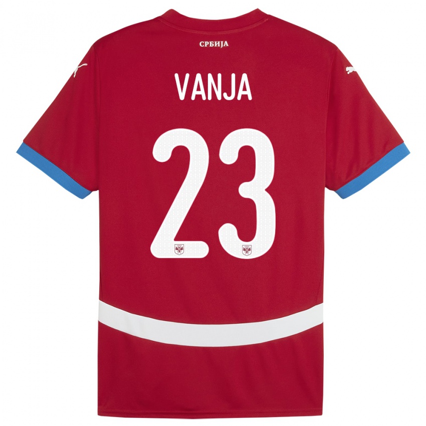 Herren Serbien Vanja Milinkovic-Savic #23 Rot Heimtrikot Trikot 24-26 T-Shirt Schweiz