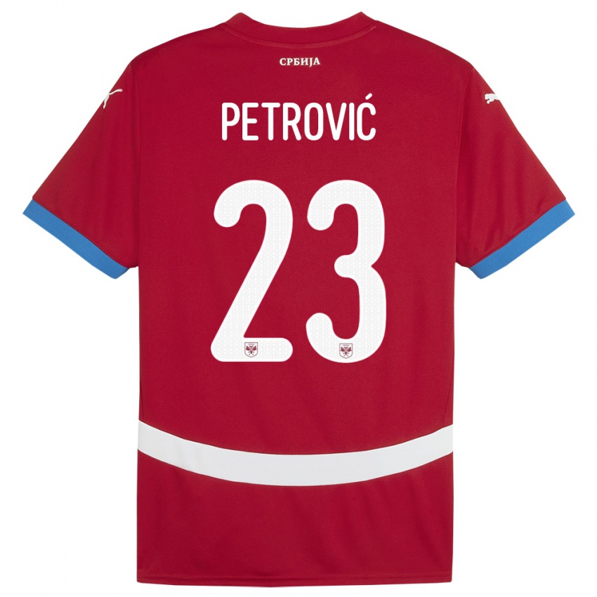 Herren Serbien Jovana Petrovic #23 Rot Heimtrikot Trikot 24-26 T-Shirt Schweiz