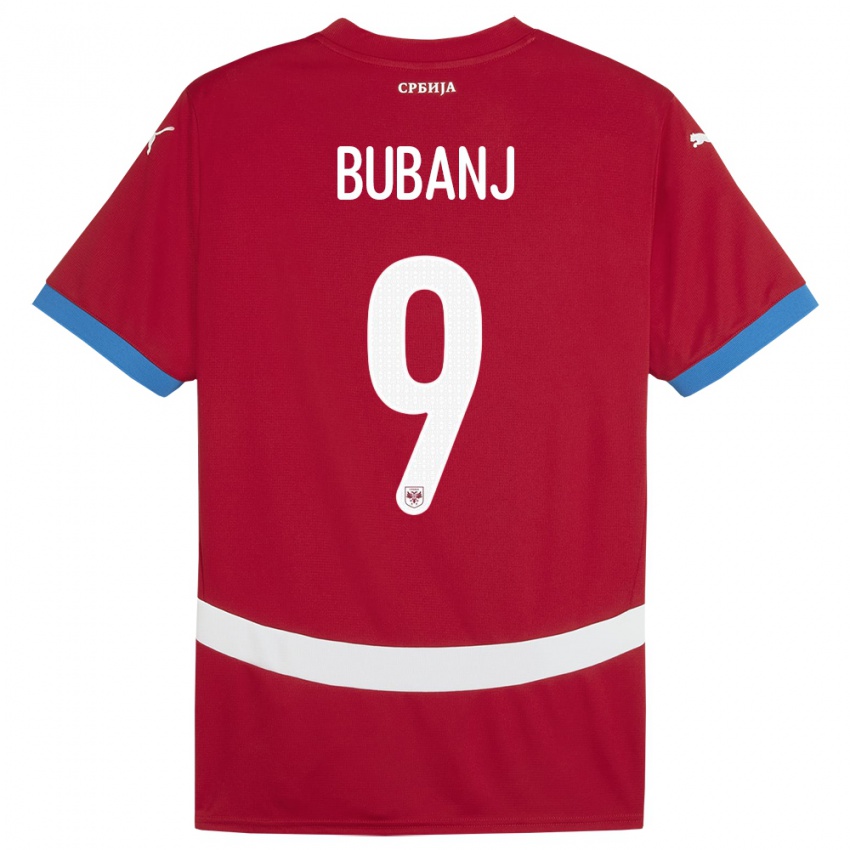 Herren Serbien Mateja Bubanj #9 Rot Heimtrikot Trikot 24-26 T-Shirt Schweiz