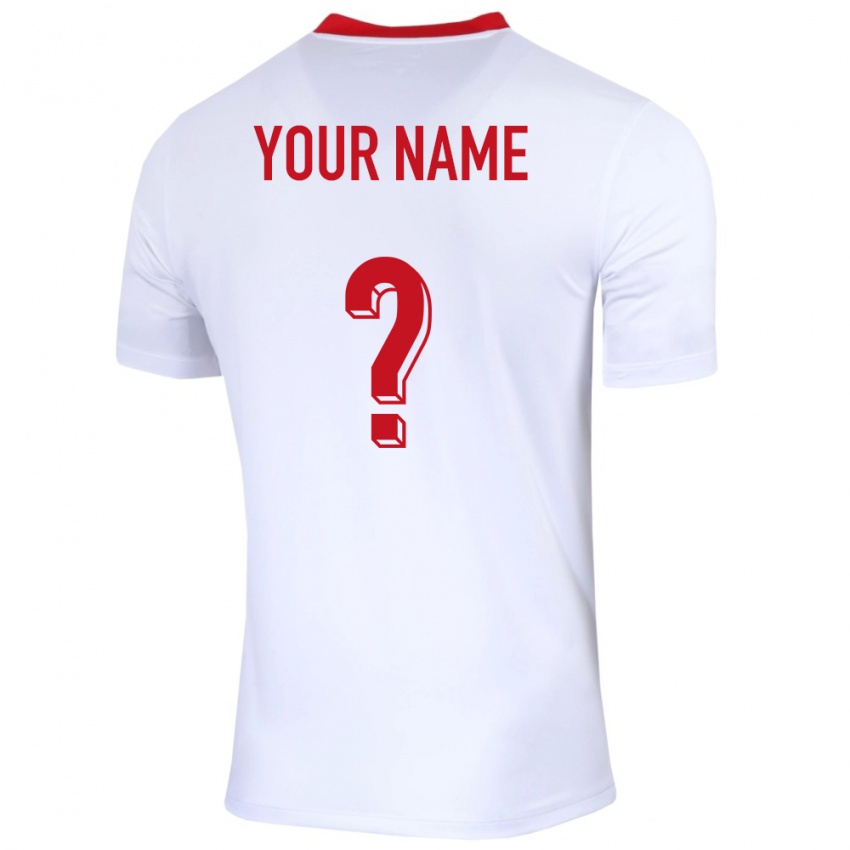 Homme Maillot Pologne Votre Nom #0 Blanc Tenues Domicile 24-26 T-Shirt Suisse