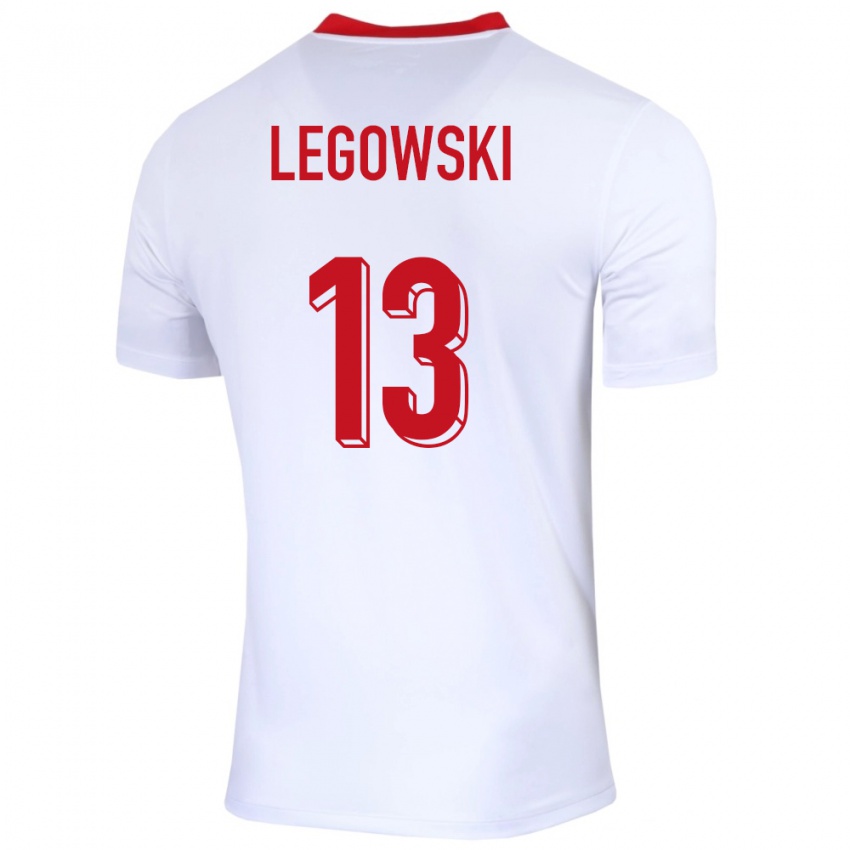Homme Maillot Pologne Mateusz Legowski #13 Blanc Tenues Domicile 24-26 T-Shirt Suisse