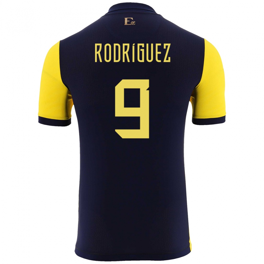Herren Ecuador Ingrid Rodriguez #9 Gelb Heimtrikot Trikot 24-26 T-Shirt Schweiz