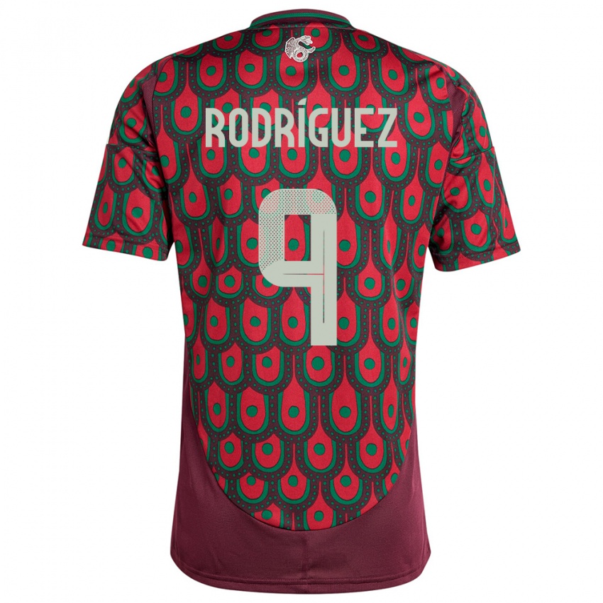 Herren Mexiko Carlos Rodriguez #9 Kastanienbraun Heimtrikot Trikot 24-26 T-Shirt Schweiz