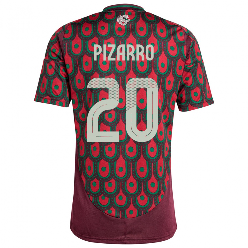 Herren Mexiko Rodolfo Pizarro #20 Kastanienbraun Heimtrikot Trikot 24-26 T-Shirt Schweiz