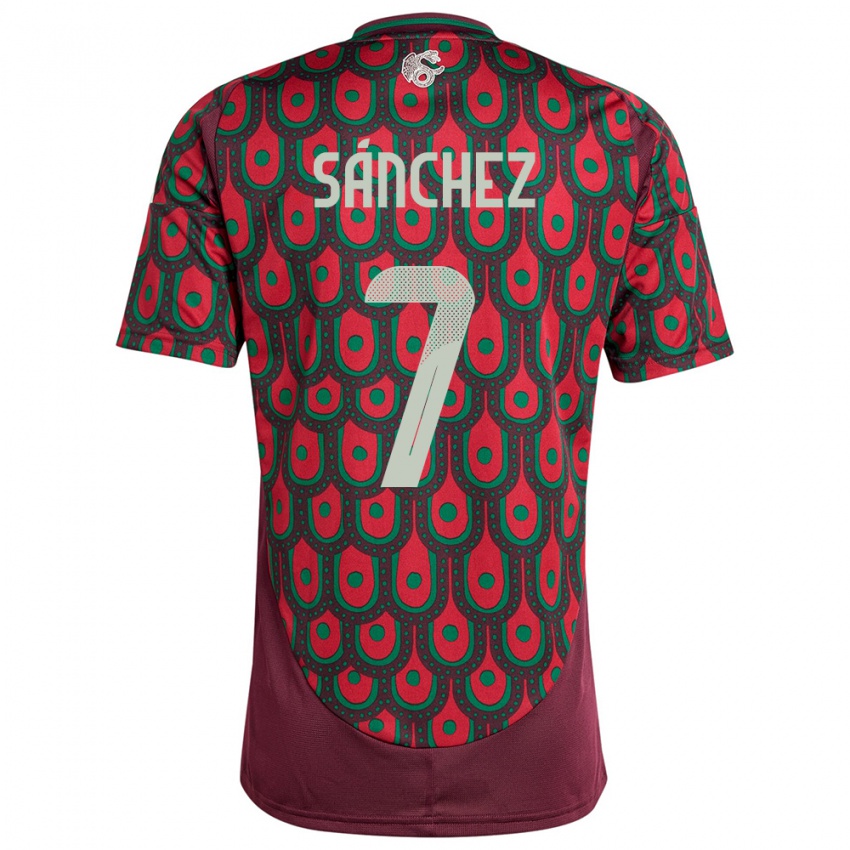 Herren Mexiko Maria Sanchez #7 Kastanienbraun Heimtrikot Trikot 24-26 T-Shirt Schweiz