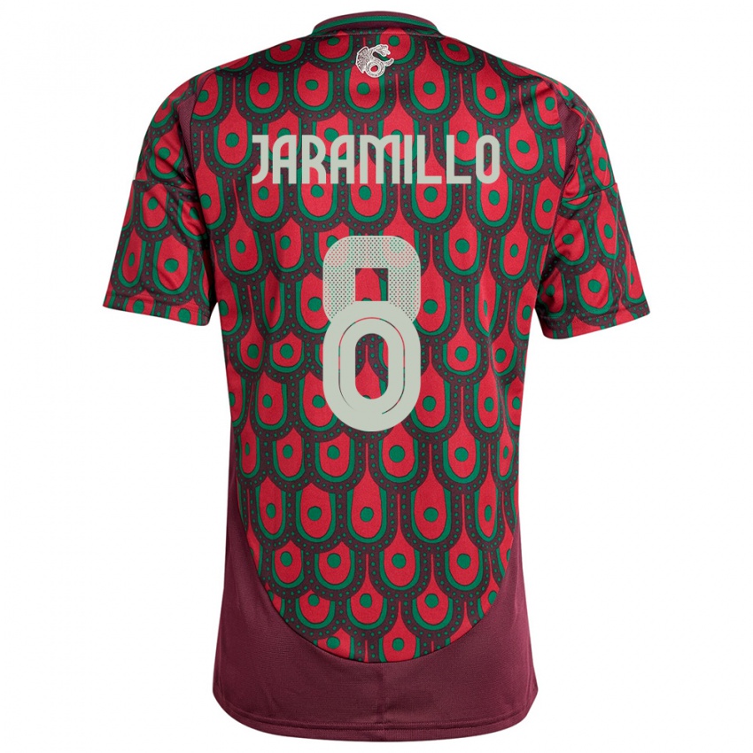 Herren Mexiko Carolina Jaramillo #8 Kastanienbraun Heimtrikot Trikot 24-26 T-Shirt Schweiz