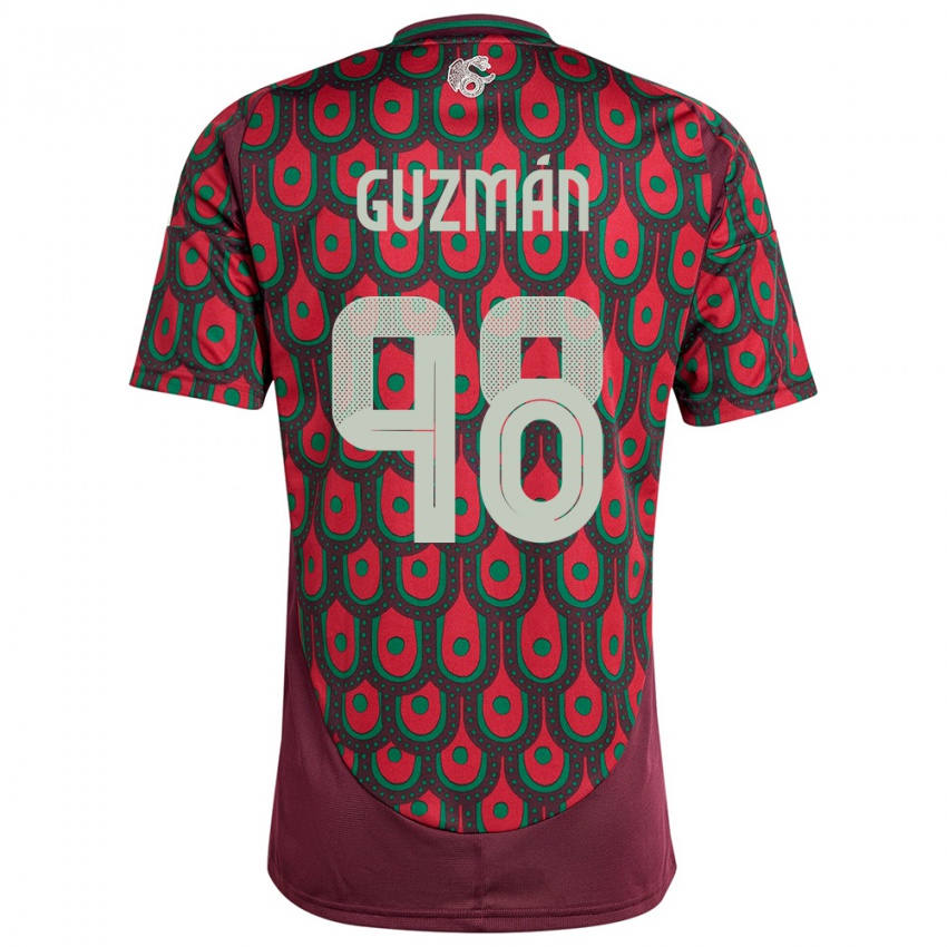 Herren Mexiko Kinberly Guzman #98 Kastanienbraun Heimtrikot Trikot 24-26 T-Shirt Schweiz