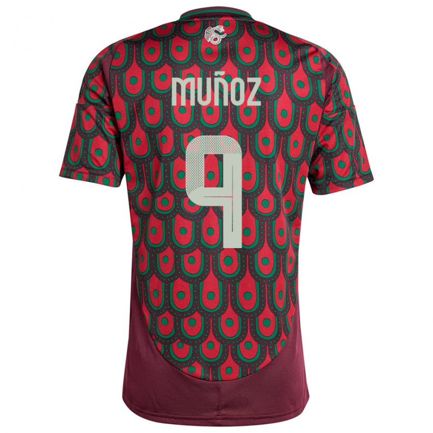 Herren Mexiko Santiago Munoz #9 Kastanienbraun Heimtrikot Trikot 24-26 T-Shirt Schweiz
