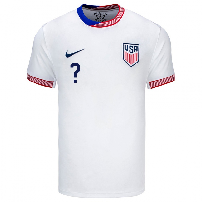 Homme Maillot États-Unis Votre Nom #0 Blanc Tenues Domicile 24-26 T-Shirt Suisse