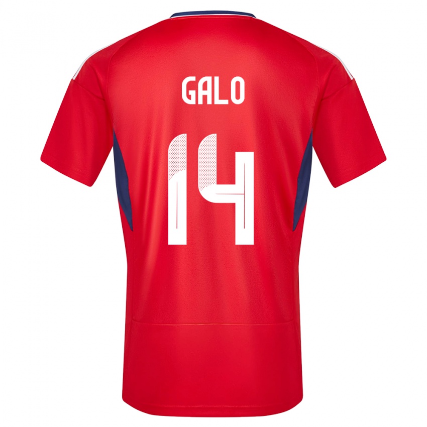 Homme Maillot Costa Rica Orlando Galo #14 Rouge Tenues Domicile 24-26 T-Shirt Suisse