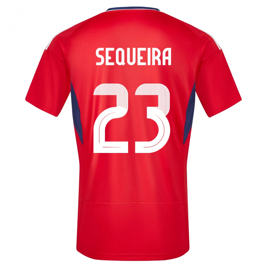 Homme Maillot Costa Rica Patrick Sequeira #23 Rouge Tenues Domicile 24-26 T-Shirt Suisse