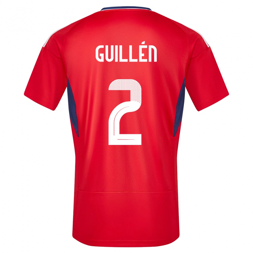 Homme Maillot Costa Rica Gabriela Guillen #2 Rouge Tenues Domicile 24-26 T-Shirt Suisse