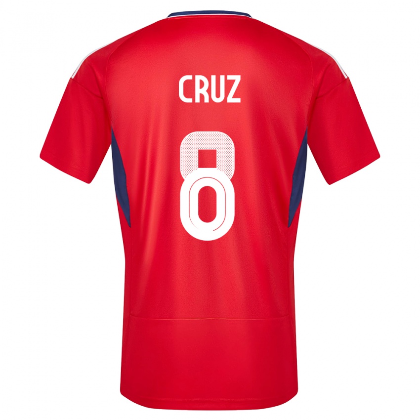 Homme Maillot Costa Rica Daniela Cruz #8 Rouge Tenues Domicile 24-26 T-Shirt Suisse