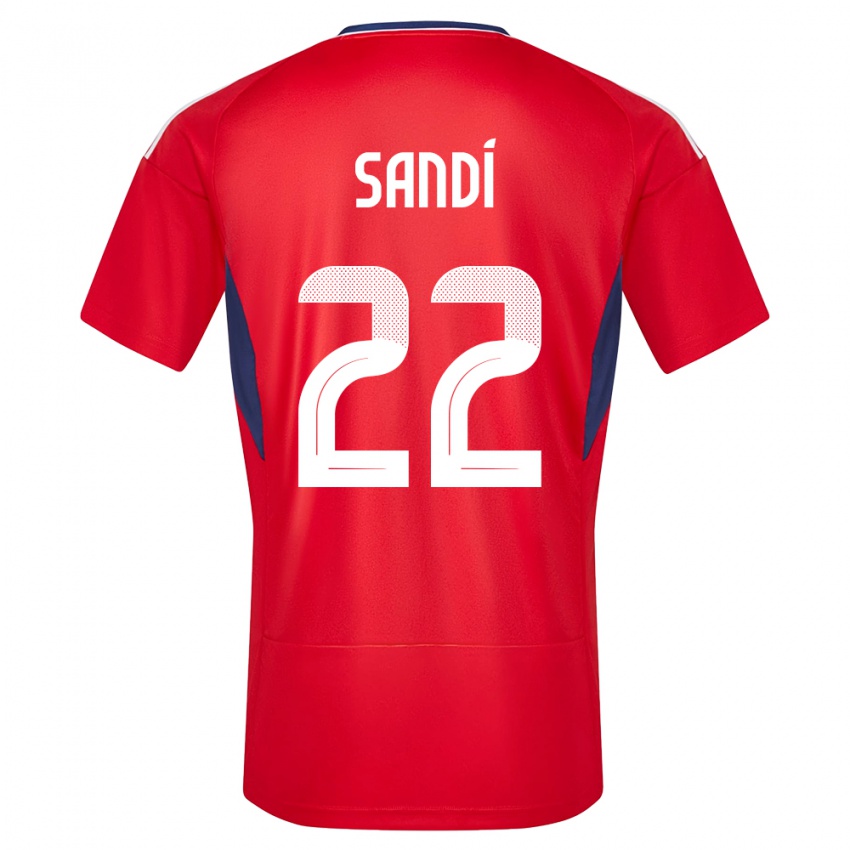 Homme Maillot Costa Rica Cristel Sandi #22 Rouge Tenues Domicile 24-26 T-Shirt Suisse