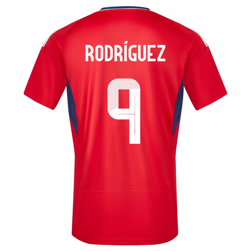 Homme Maillot Costa Rica Doryan Rodriguez #9 Rouge Tenues Domicile 24-26 T-Shirt Suisse