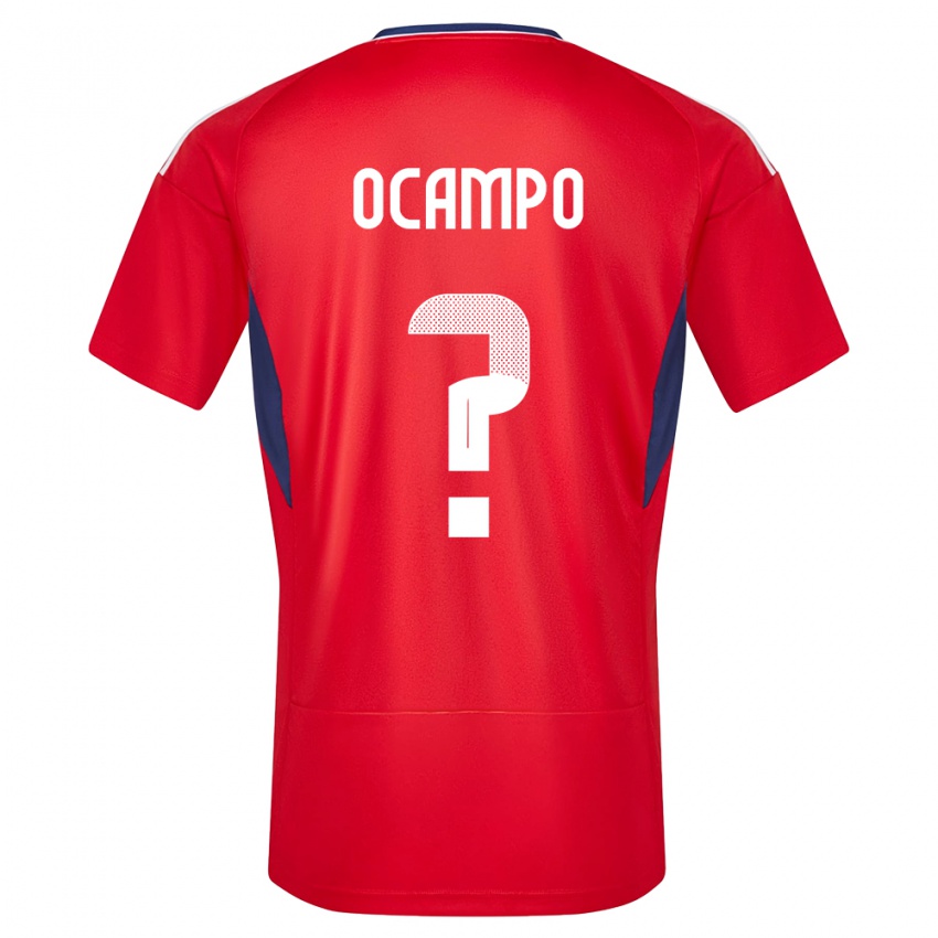 Homme Maillot Costa Rica Benjamin Ocampo #0 Rouge Tenues Domicile 24-26 T-Shirt Suisse