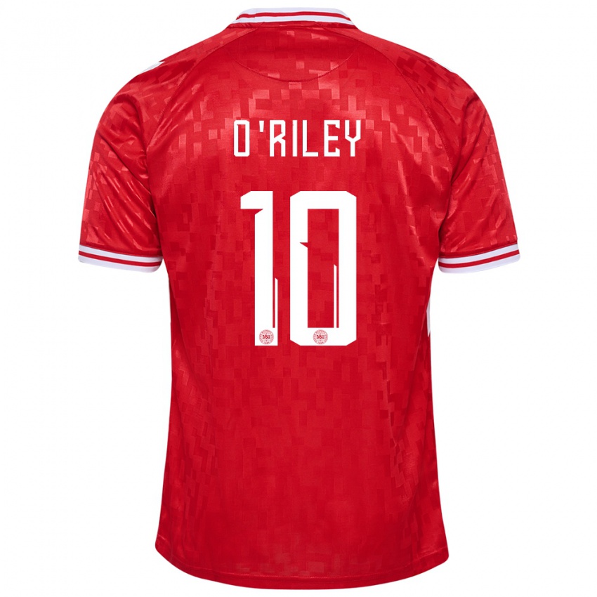 Homme Maillot Danemark Matt O Riley #10 Rouge Tenues Domicile 24-26 T-Shirt Suisse