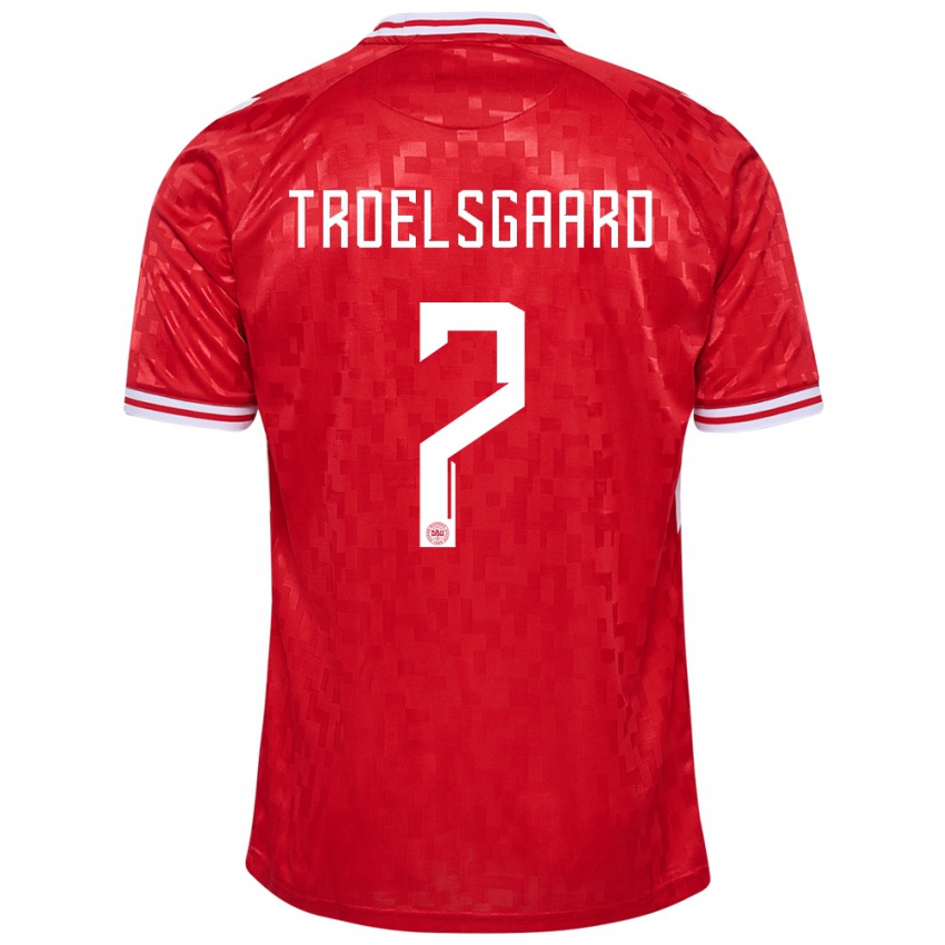 Herren Dänemark Sanne Troelsgaard #7 Rot Heimtrikot Trikot 24-26 T-Shirt Schweiz