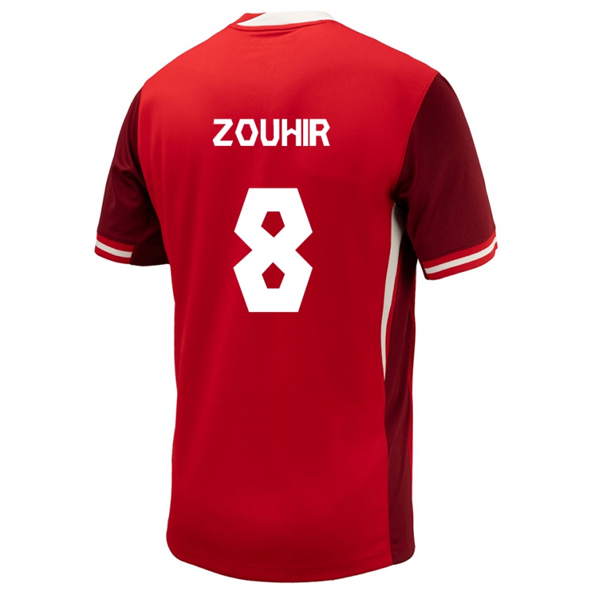 Homme Maillot Canada Rida Zouhir #8 Rouge Tenues Domicile 24-26 T-Shirt Suisse