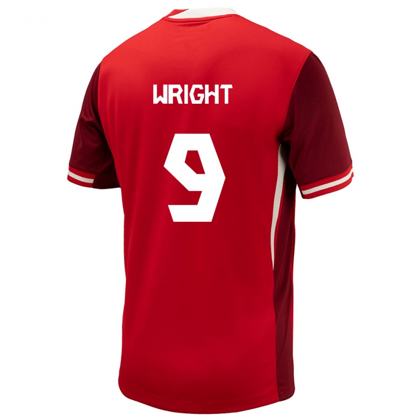 Herren Kanada Lowell Wright #9 Rot Heimtrikot Trikot 24-26 T-Shirt Schweiz