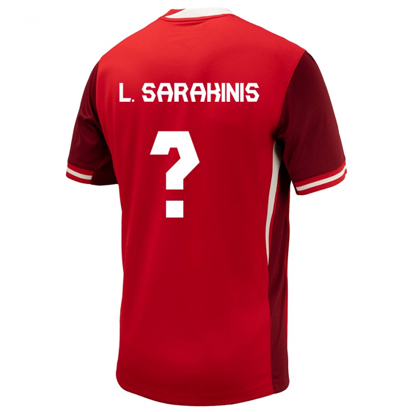 Herren Kanada Lucas Sarakinis #0 Rot Heimtrikot Trikot 24-26 T-Shirt Schweiz