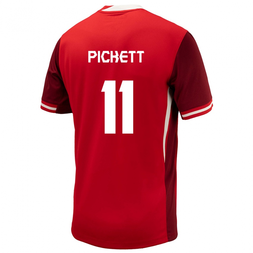 Homme Maillot Canada Victoria Pickett #11 Rouge Tenues Domicile 24-26 T-Shirt Suisse