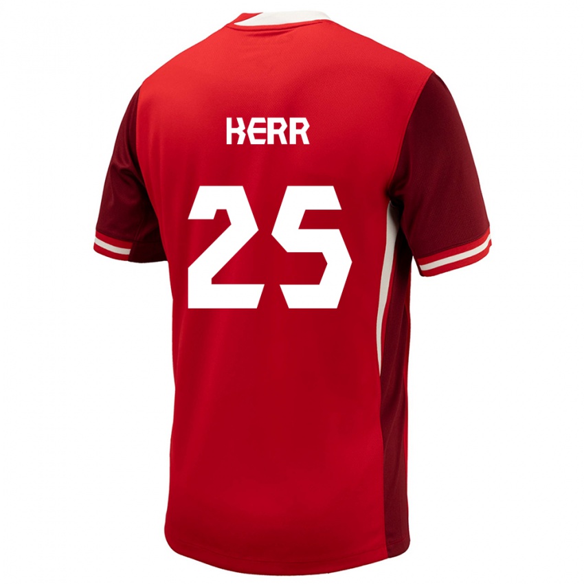 Herren Kanada Devon Kerr #25 Rot Heimtrikot Trikot 24-26 T-Shirt Schweiz