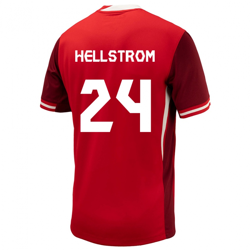 Herren Kanada Jenna Hellstrom #24 Rot Heimtrikot Trikot 24-26 T-Shirt Schweiz