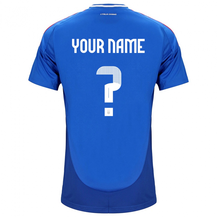 Herren Italien Ihren Namen #0 Blau Heimtrikot Trikot 24-26 T-Shirt Schweiz