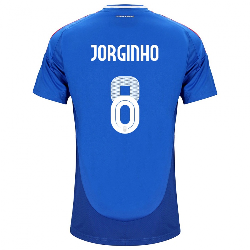 Herren Italien Jorginho #8 Blau Heimtrikot Trikot 24-26 T-Shirt Schweiz