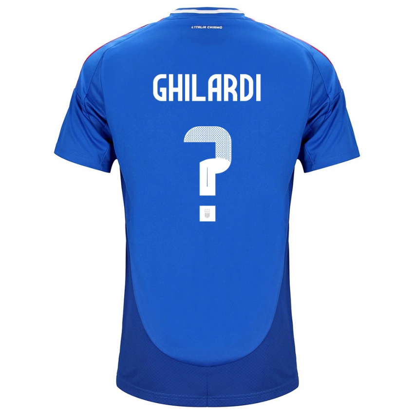 Herren Italien Daniele Ghilardi #0 Blau Heimtrikot Trikot 24-26 T-Shirt Schweiz