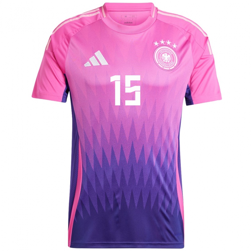 Herren Deutschland Giulia Gwinn #15 Pink Lila Auswärtstrikot Trikot 24-26 T-Shirt Schweiz