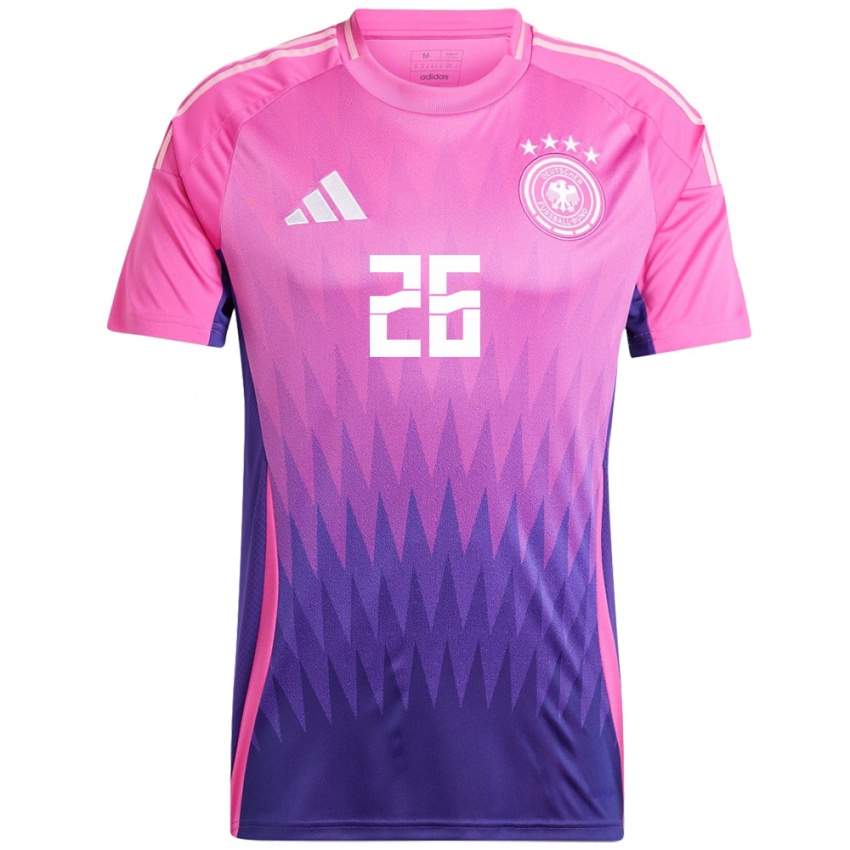 Herren Deutschland Christian Günter #26 Pink Lila Auswärtstrikot Trikot 24-26 T-Shirt Schweiz