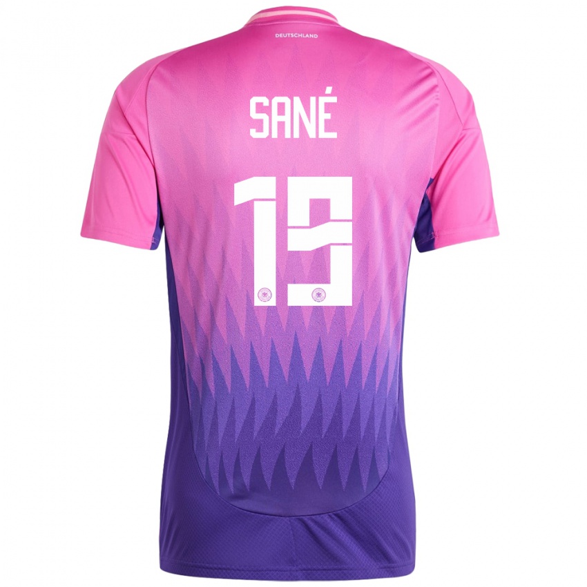 Herren Deutschland Leroy Sane #19 Pink Lila Auswärtstrikot Trikot 24-26 T-Shirt Schweiz