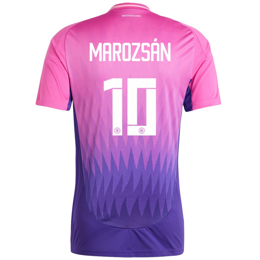 Herren Deutschland Dzsenifer Marozsan #10 Pink Lila Auswärtstrikot Trikot 24-26 T-Shirt Schweiz