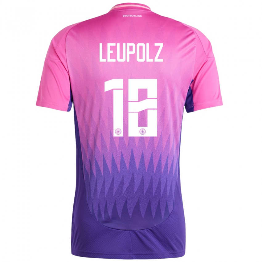 Herren Deutschland Melanie Leupolz #18 Pink Lila Auswärtstrikot Trikot 24-26 T-Shirt Schweiz
