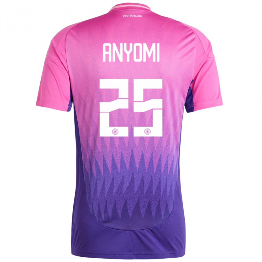 Herren Deutschland Nicole Anyomi #25 Pink Lila Auswärtstrikot Trikot 24-26 T-Shirt Schweiz