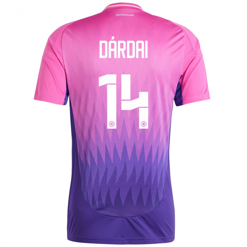 Herren Deutschland Marton Dardai #14 Pink Lila Auswärtstrikot Trikot 24-26 T-Shirt Schweiz