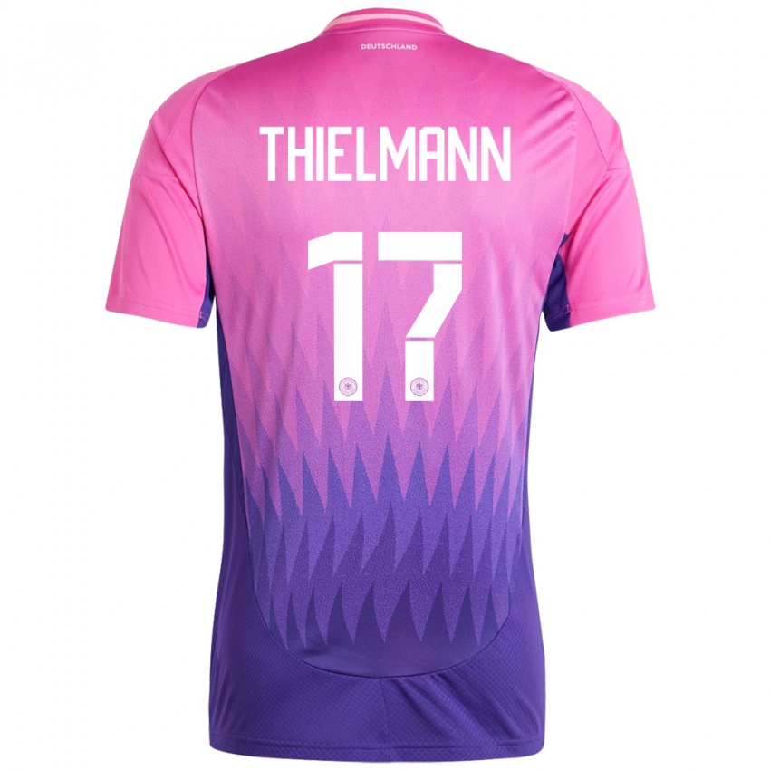 Herren Deutschland Jan Thielmann #17 Pink Lila Auswärtstrikot Trikot 24-26 T-Shirt Schweiz