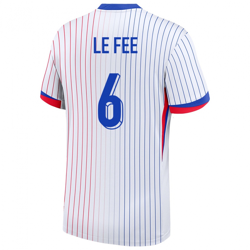 Herren Frankreich Enzo Le Fee #6 Weiß Auswärtstrikot Trikot 24-26 T-Shirt Schweiz