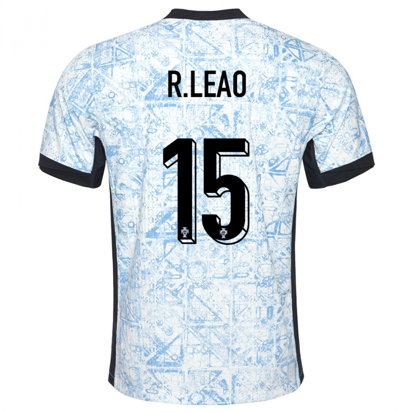 Herren Portugal Rafael Leao #15 Cremeblau Auswärtstrikot Trikot 24-26 T-Shirt Schweiz