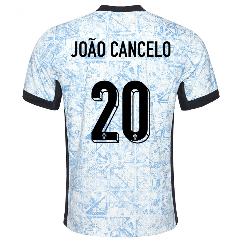 Herren Portugal Joao Cancelo #20 Cremeblau Auswärtstrikot Trikot 24-26 T-Shirt Schweiz