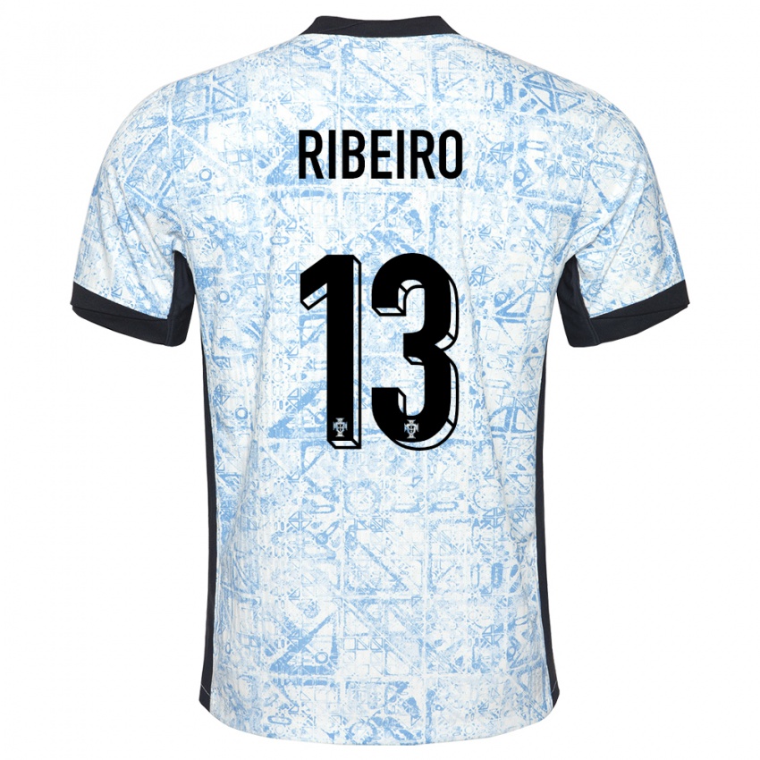 Herren Portugal Antonio Ribeiro #13 Cremeblau Auswärtstrikot Trikot 24-26 T-Shirt Schweiz
