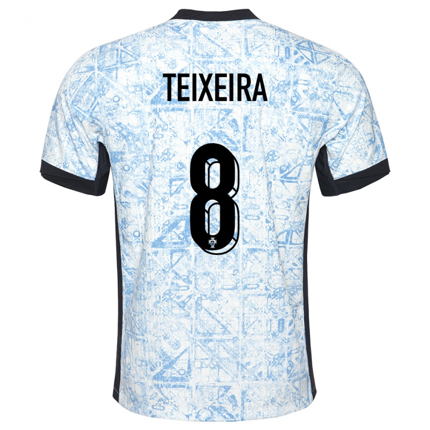 Herren Portugal Joao Teixeira #8 Cremeblau Auswärtstrikot Trikot 24-26 T-Shirt Schweiz