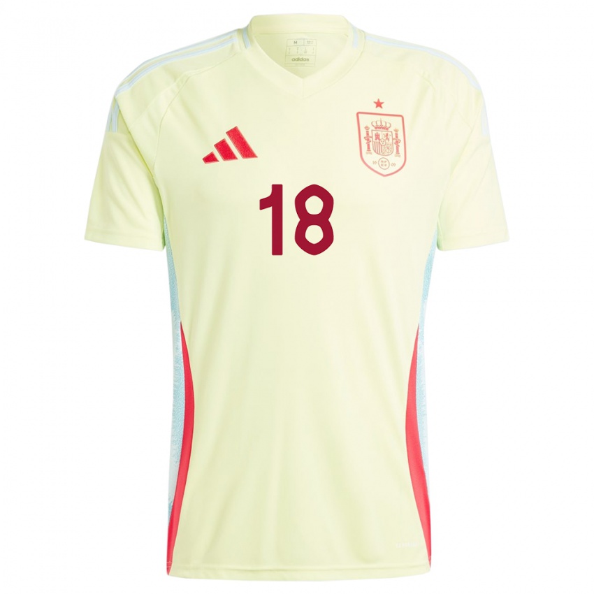 Herren Spanien Marta Cardona #18 Gelb Auswärtstrikot Trikot 24-26 T-Shirt Schweiz