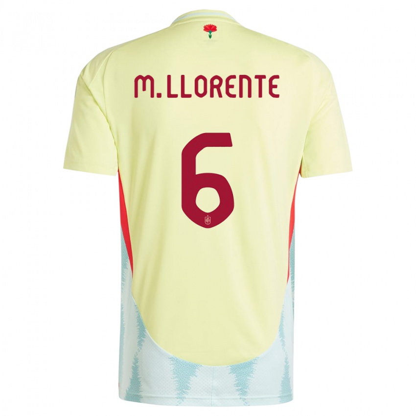 Herren Spanien Marcos Llorente #6 Gelb Auswärtstrikot Trikot 24-26 T-Shirt Schweiz