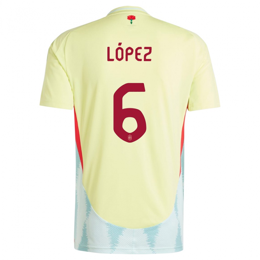 Herren Spanien Maitane Lopez #6 Gelb Auswärtstrikot Trikot 24-26 T-Shirt Schweiz
